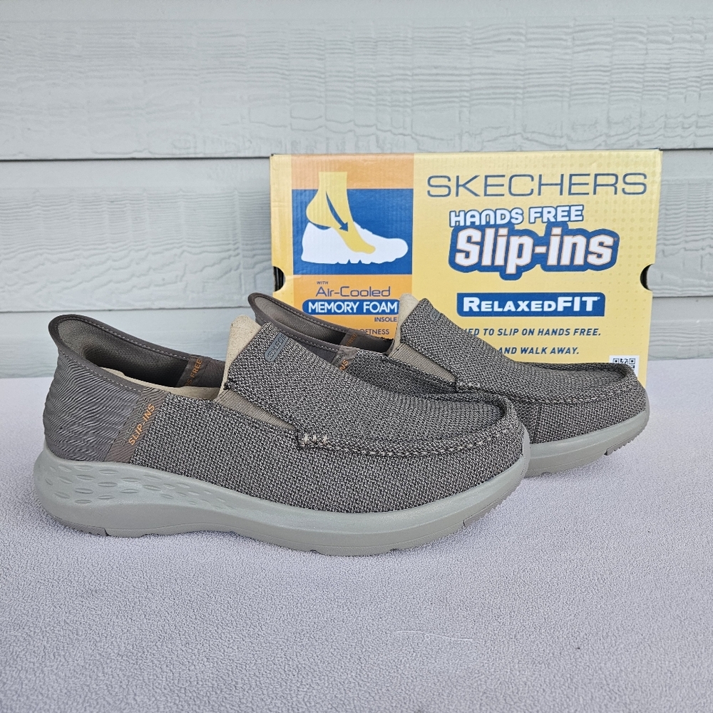 Skechers Slip-ins Parson Ralven Brown Loafer Men SZ 13 Slip-On Memory Foam